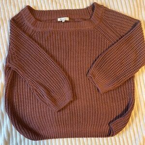 Miracle Off-the-Shoulder Sweater - Warm Rust